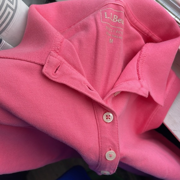 L.L. Bean Pink Half Button Down Sleeveless Shirt Top - Picture 10 of 10